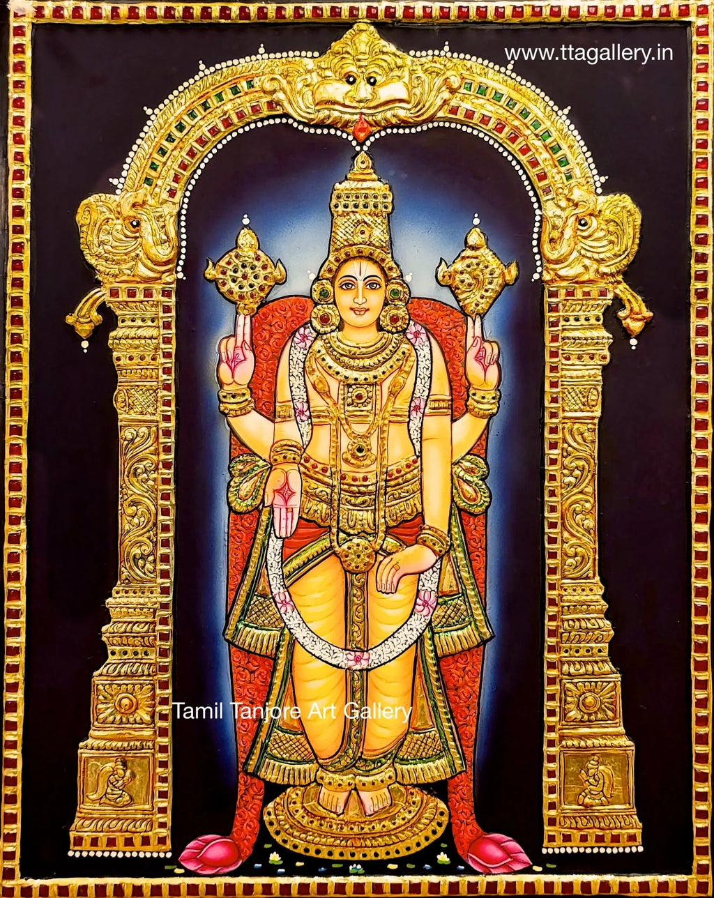 Vishnu Traditonal Tanjore Painting