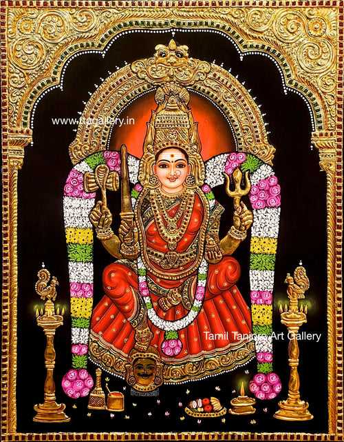 Angala Parameshwari Amman Traditonal Tanjore Painting