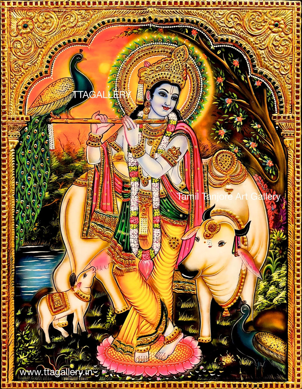 Krishna Traditonal Tanjore Painting