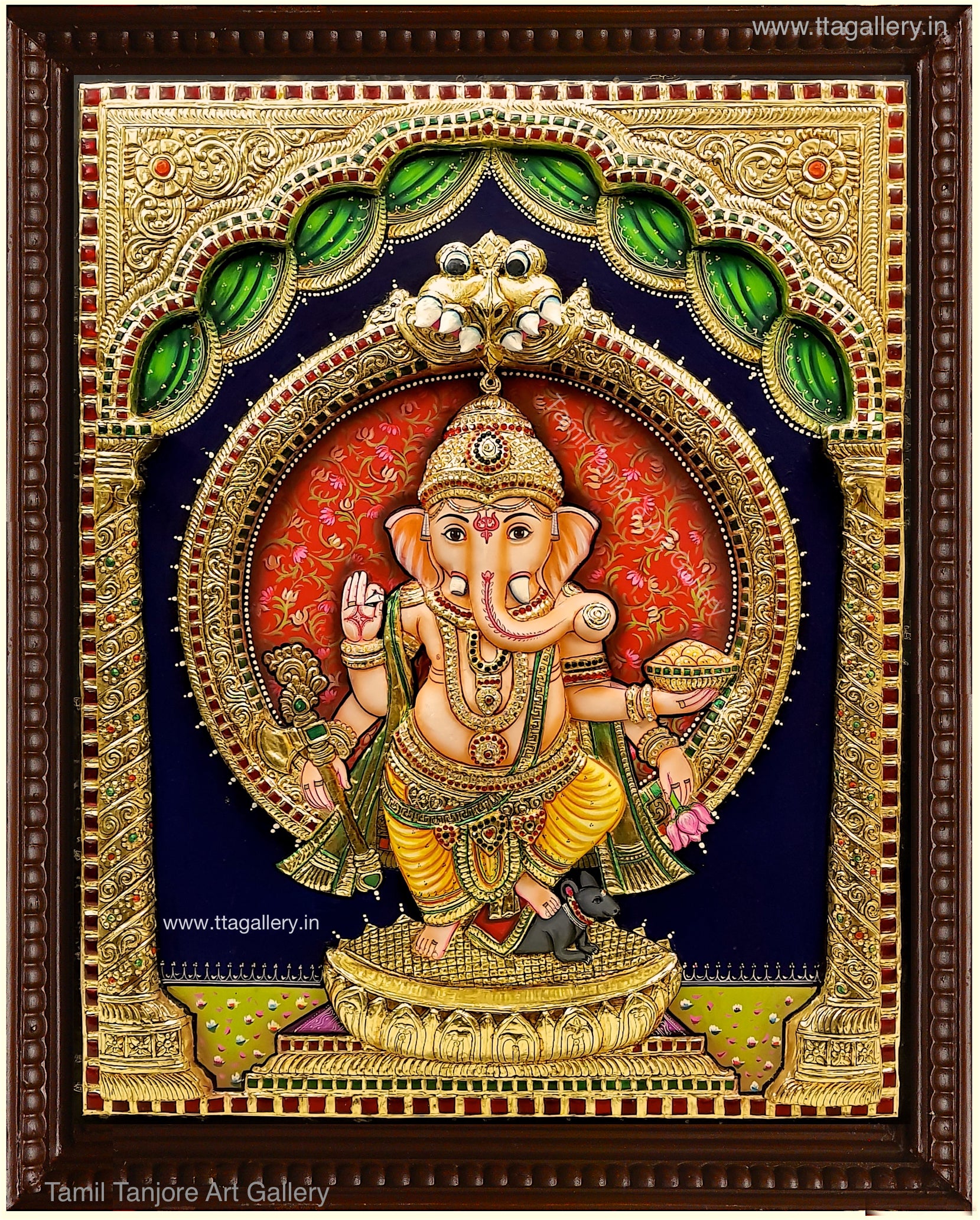 3D Ganesha Tanjore Painting