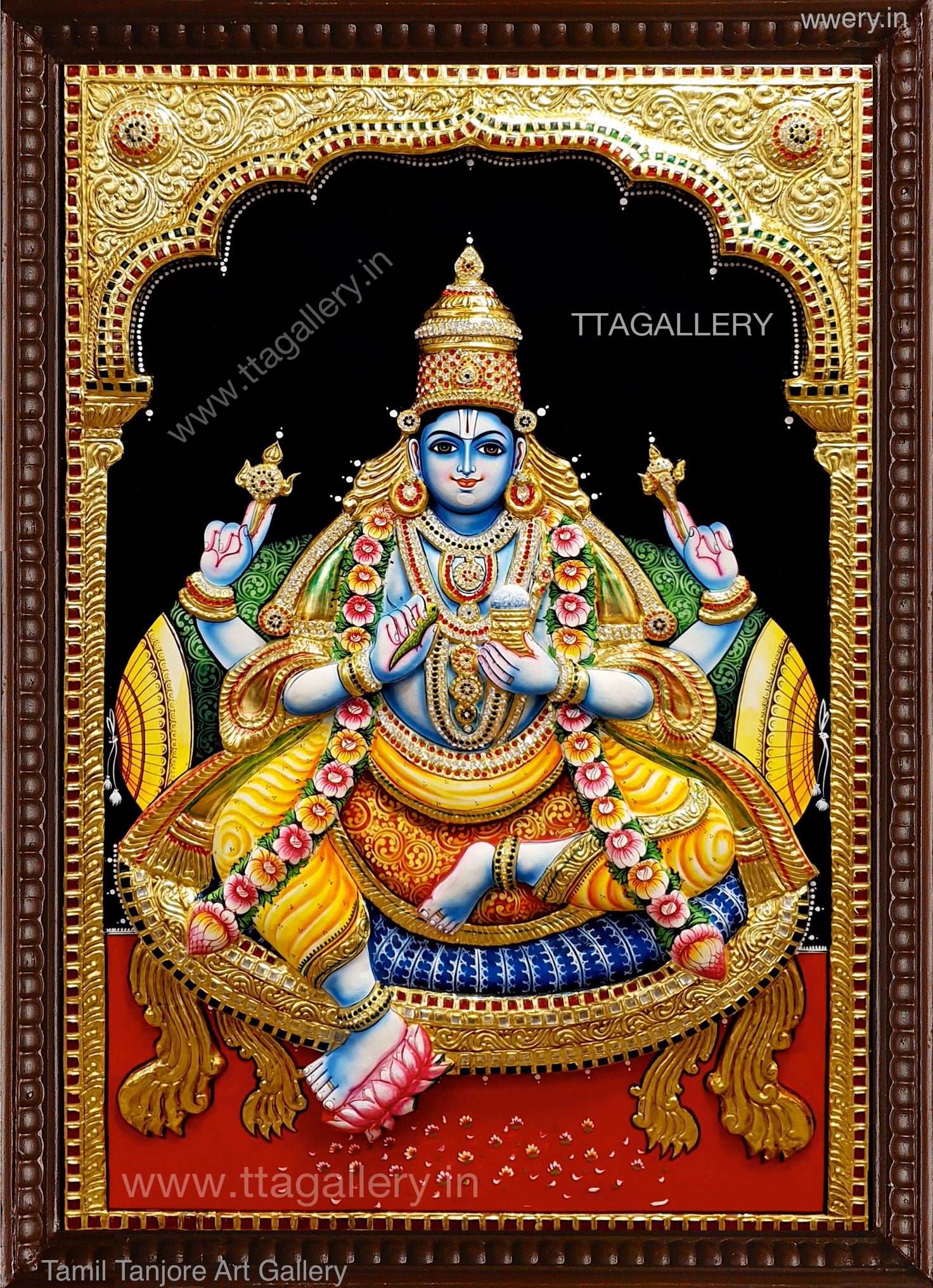 3D Dhanvantari Tanjore Painting