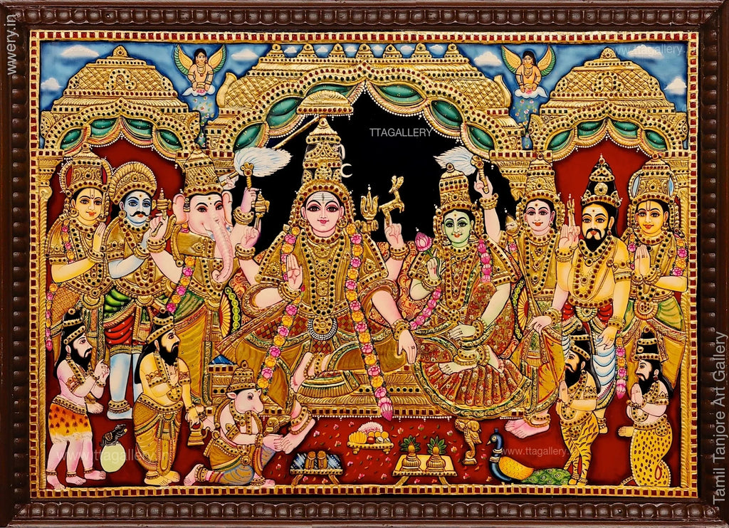 Shiva Dharbar Tanjore Painting