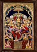 Lalitha Devi & Bala Ganga Tanjore Painting