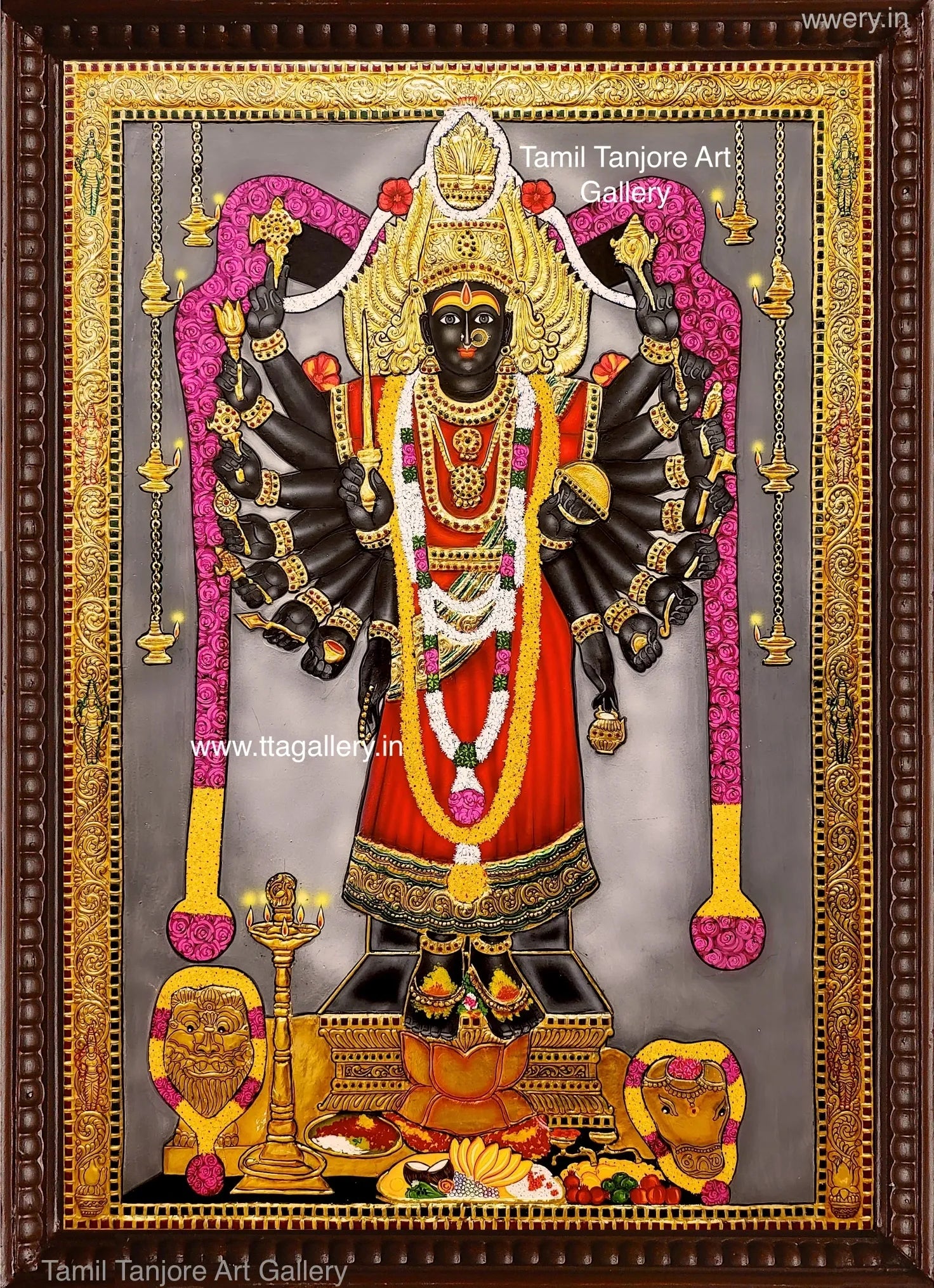 Chamundeshwari Traditional Tanjore Painting
