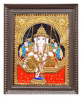 Oonjal Vinayakar Tanjore Painting