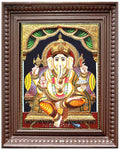 Vinayakar Semi Embosse Tanjore Painting