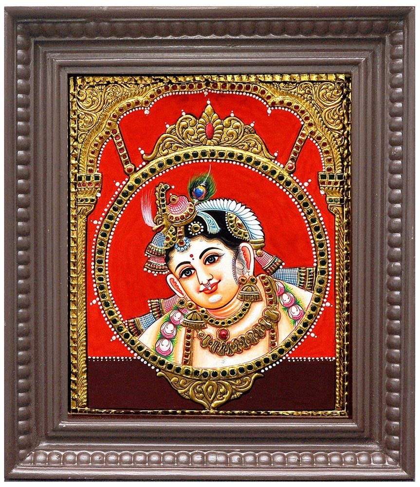 Dollar Krishna Tanjore Painting
