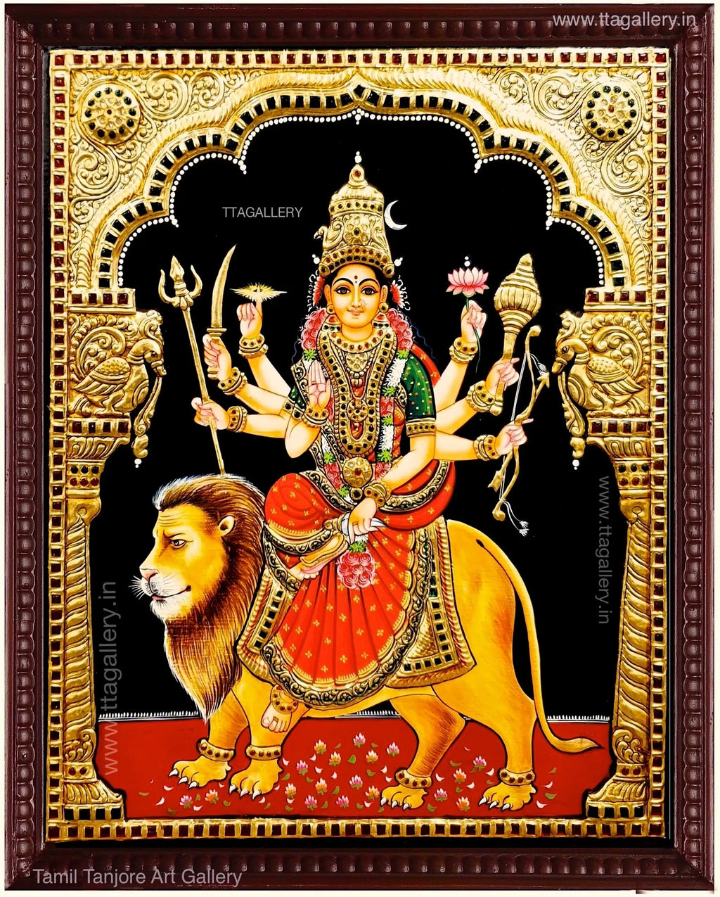 Durga Devi Tanjore Painting