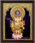 Kan Drisht Ganesha Tanjore Painting