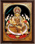 3D Gaja Lakshmi Embossed Tanjore Painting