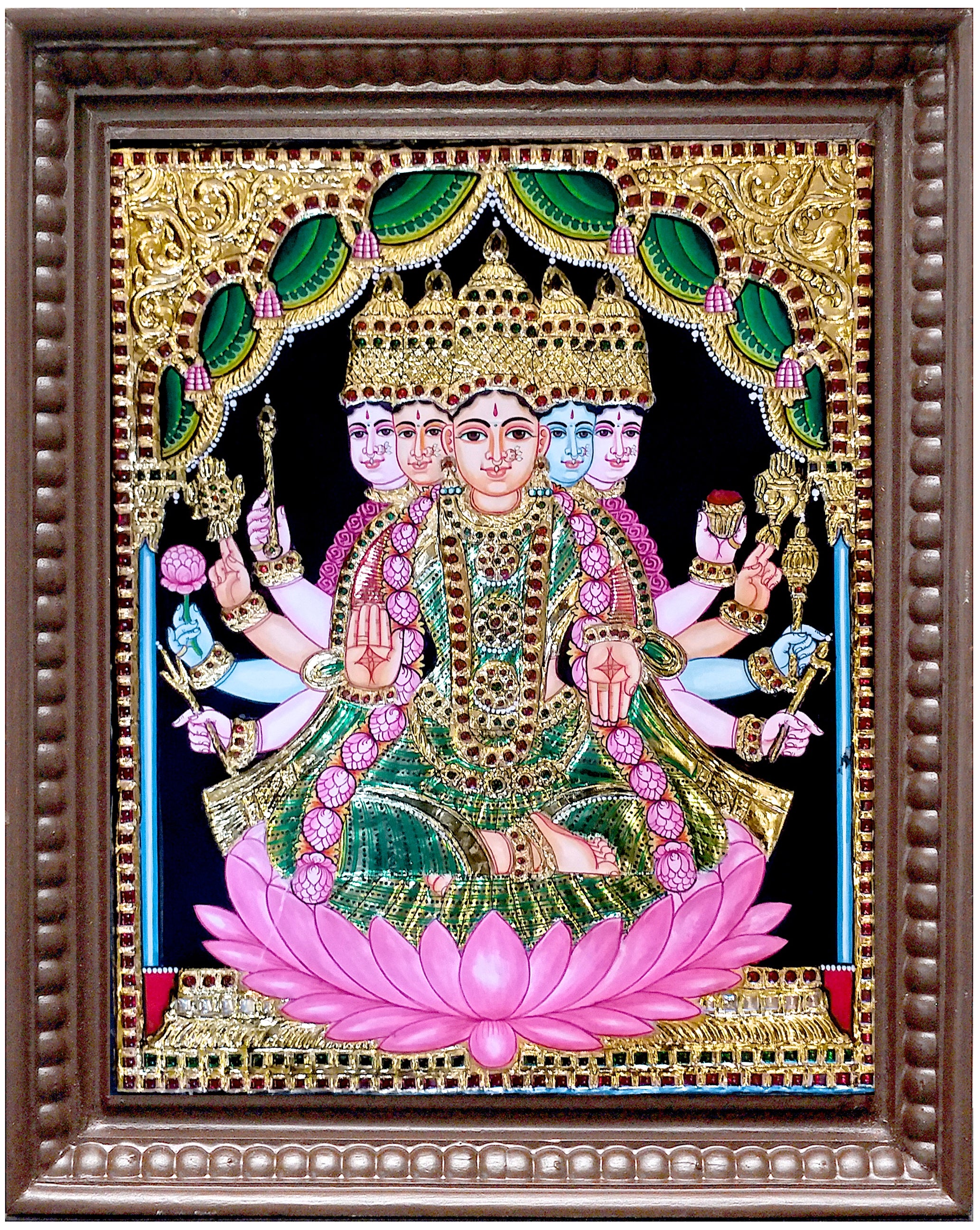 Gayathri Devi Tanjore Painting
