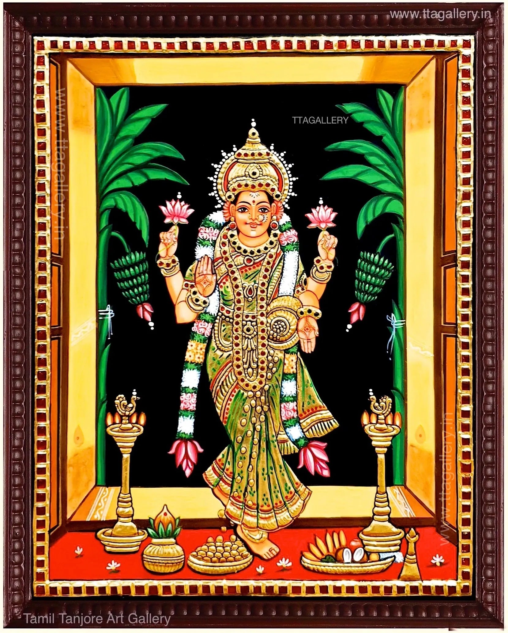 Graha Lakshmi Tanjore Painting