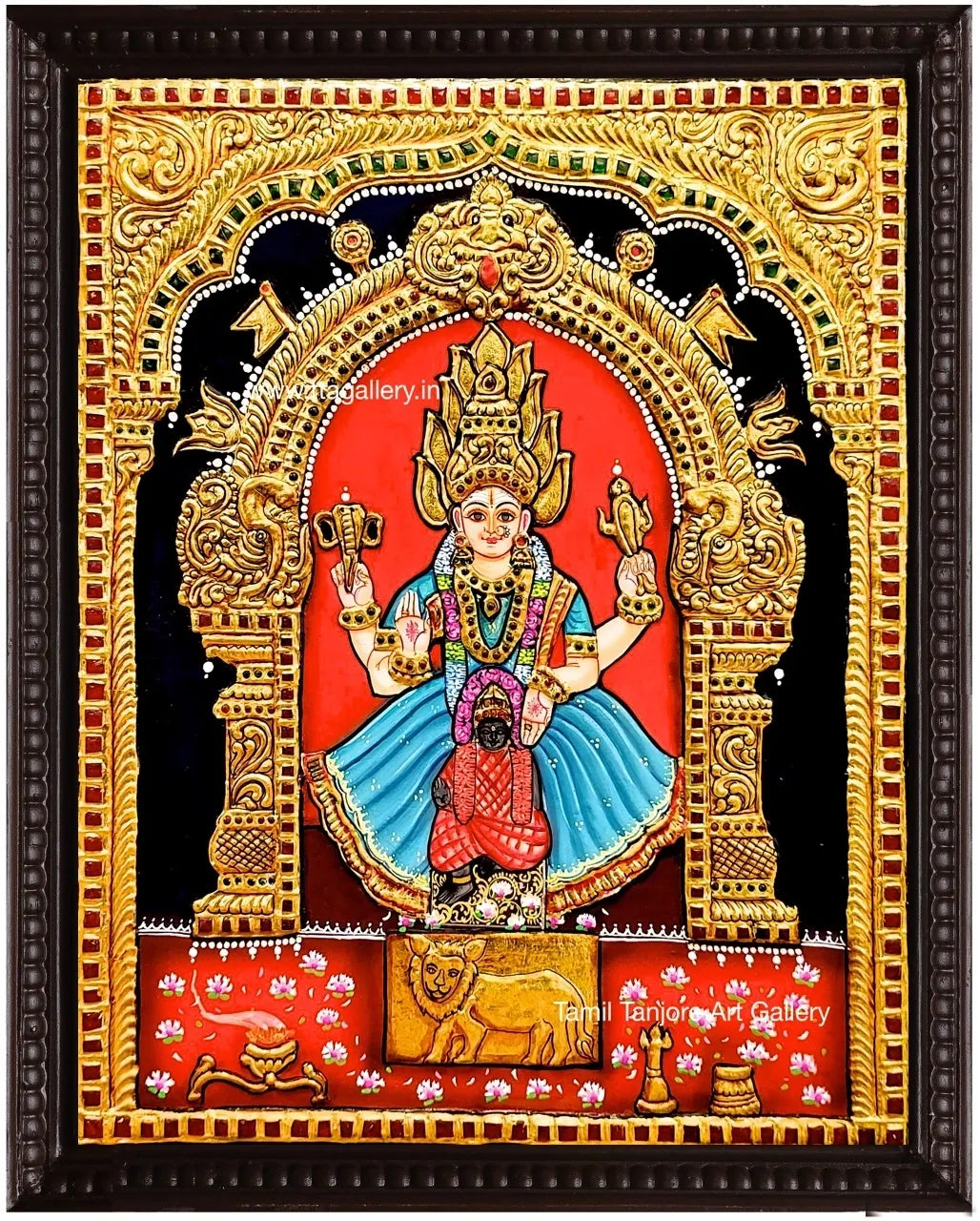 Chelliamman Traditional Tanjore Painting