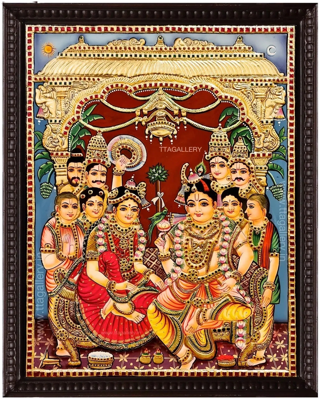 Rukmini Kalyanam Tanjore Painting