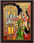 Radha Mirror Krishna Tanjore Painting