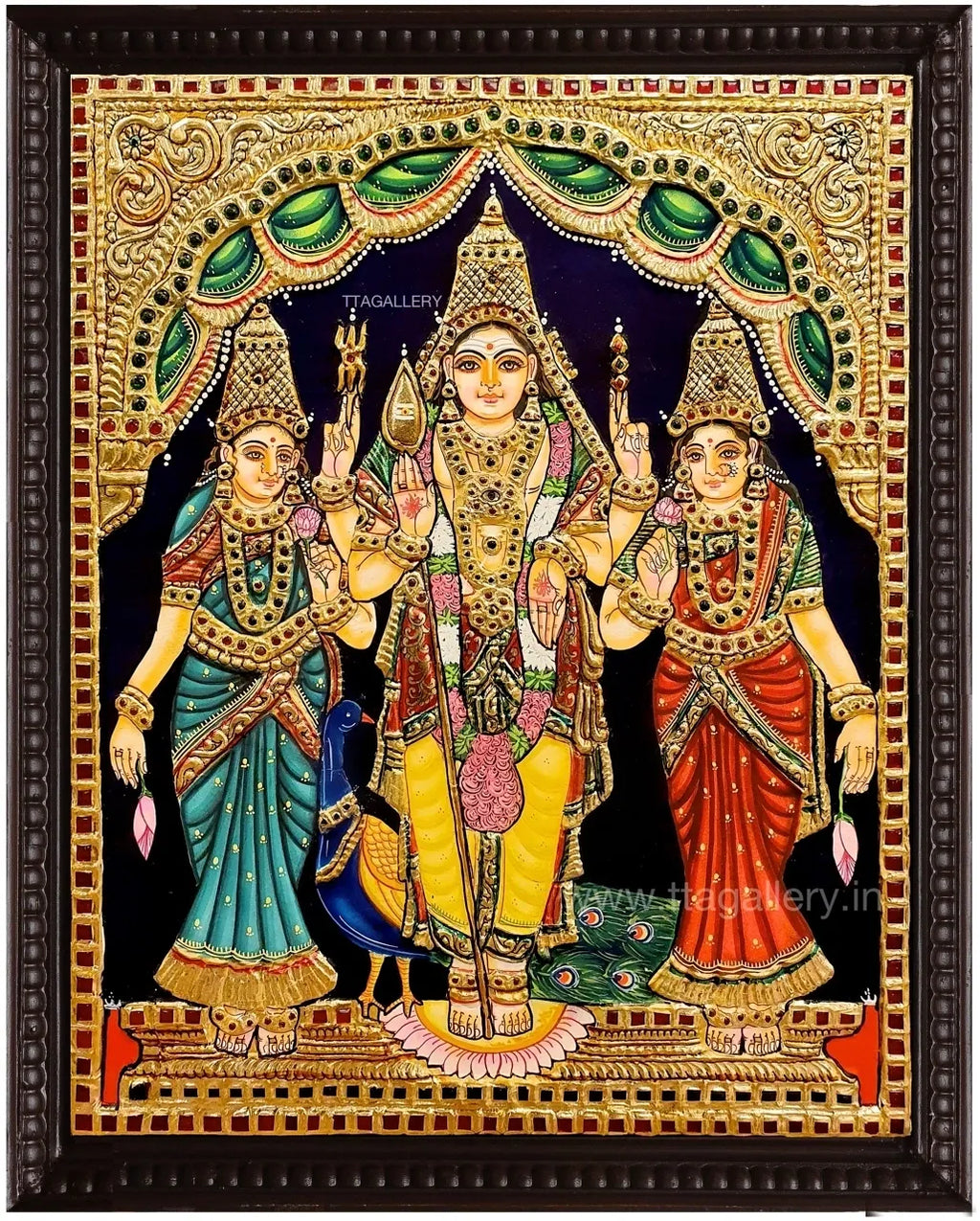 Murugan Traditional Tanjore Painting