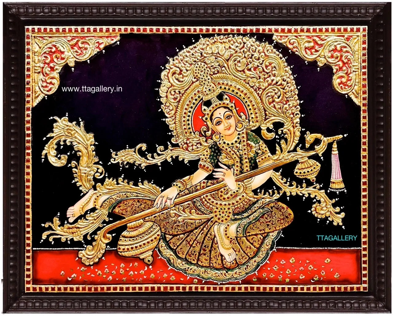 Indonesia Saraswati Tanjore Painting