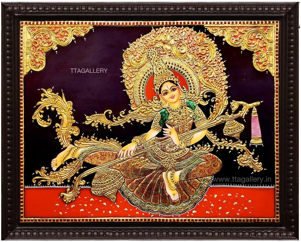 Indonesia Saraswathy Traditional Tanjore Painting