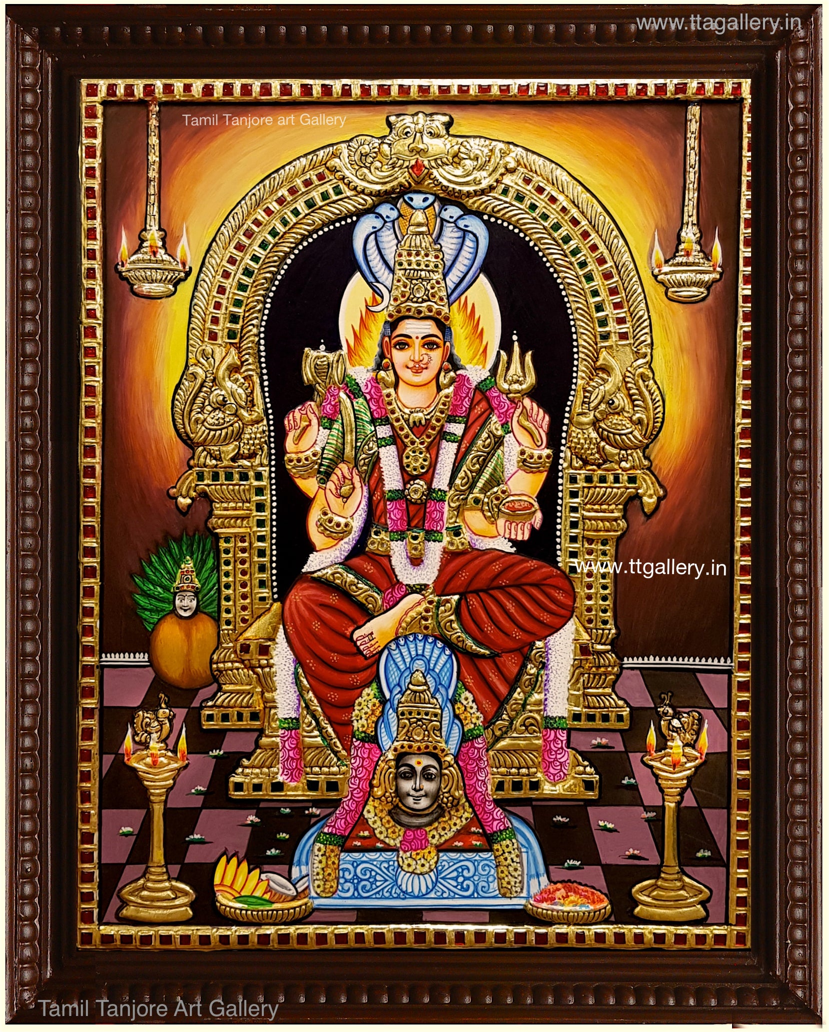 Karumariamman Tanjore Painting