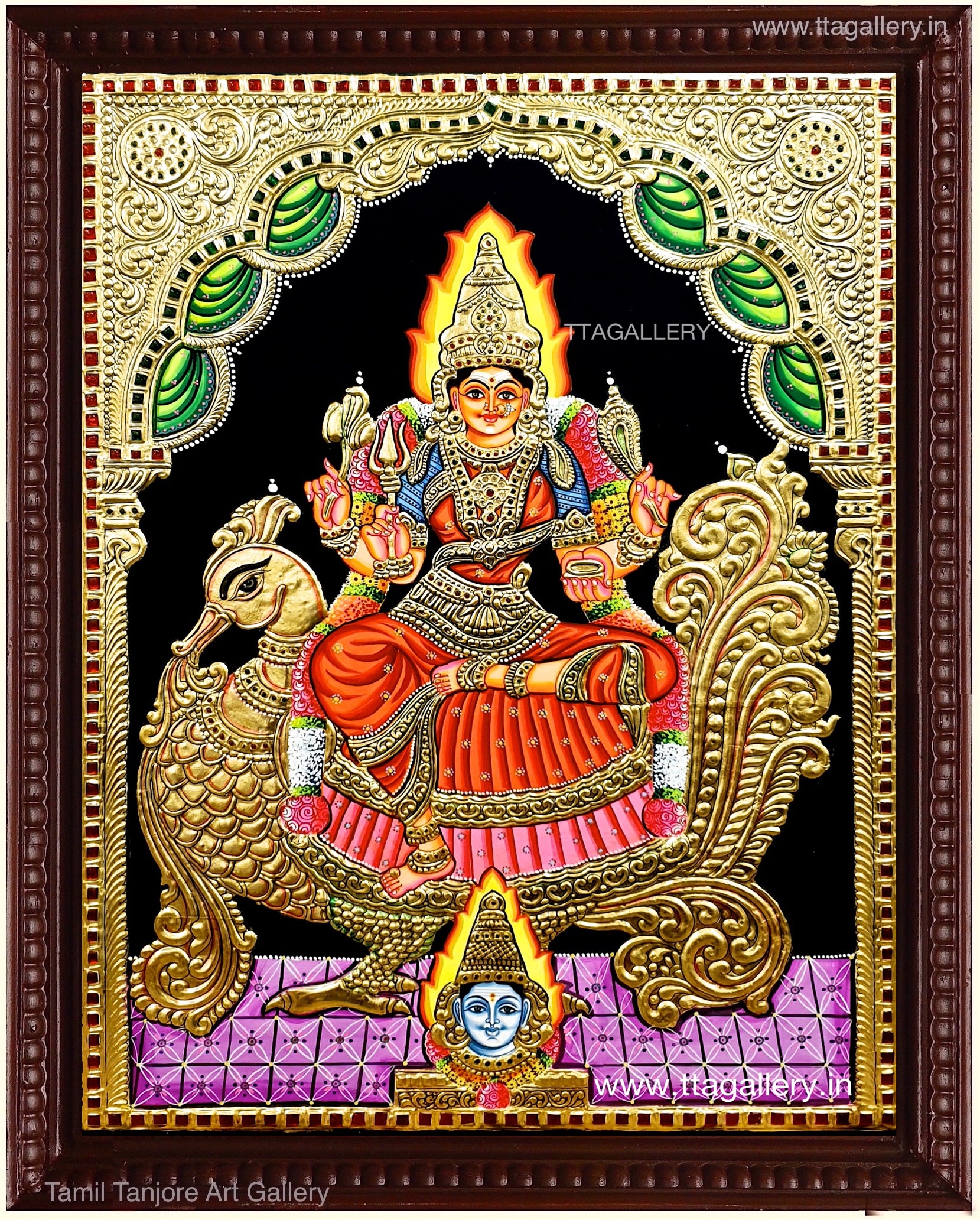 Karumari Amman Tanjore Painting