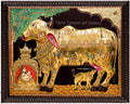 3D embossed Komadha / Surabhi Tanjore Painting