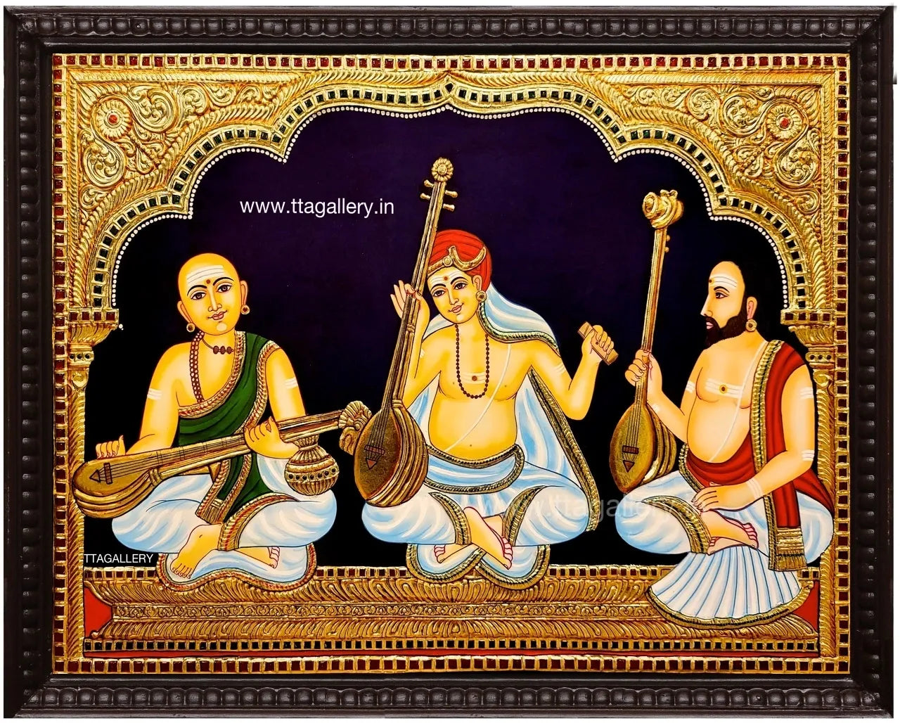 Mummoorthigal Traditional Tanjore Painting