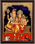 Lord Shiva Family Tanjore Painting