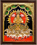 Suryabhagavan Semi Embossed Tanjore Painting