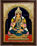 Annapoorani Lavender Saree Tanjore Painting