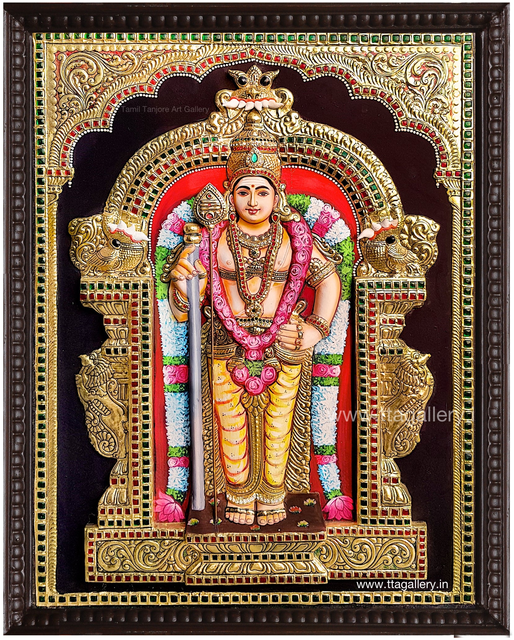 3D Murugan Tanjore Painting