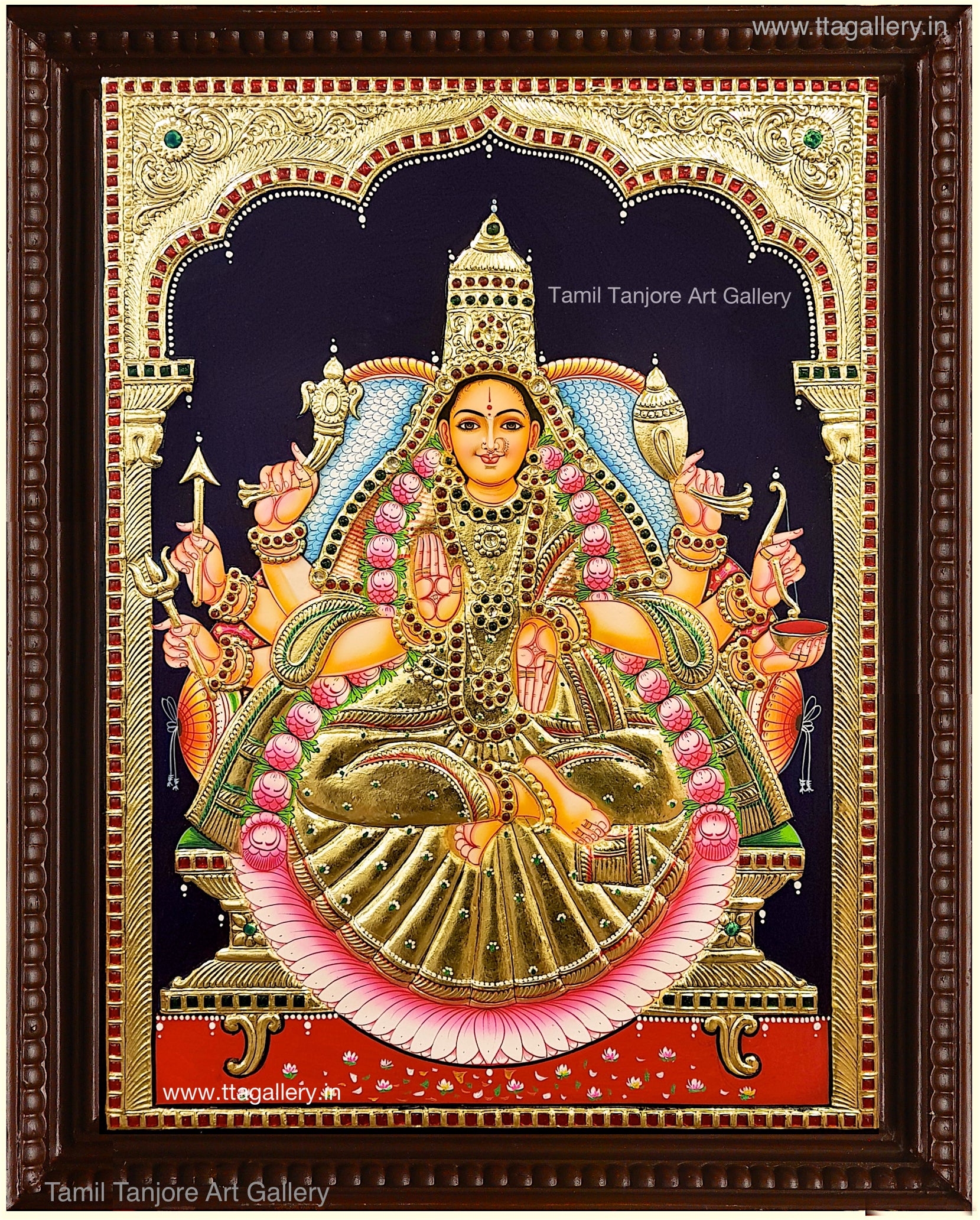 Veera Lakshmi Tanjore Painting