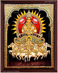 Shri Surya Bhagvan Tanjore Painting