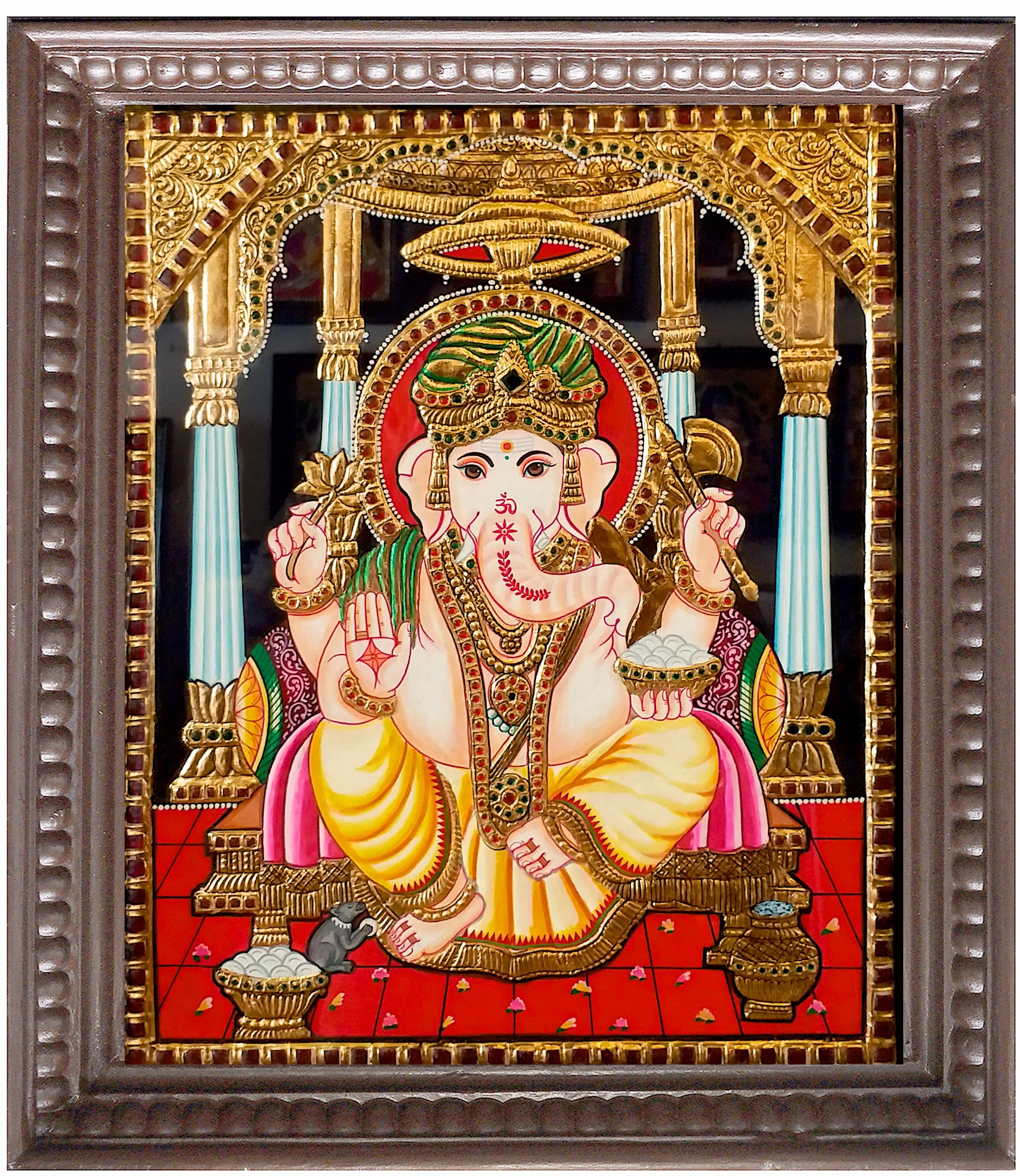 Raja Ganesha Tanjore Painting