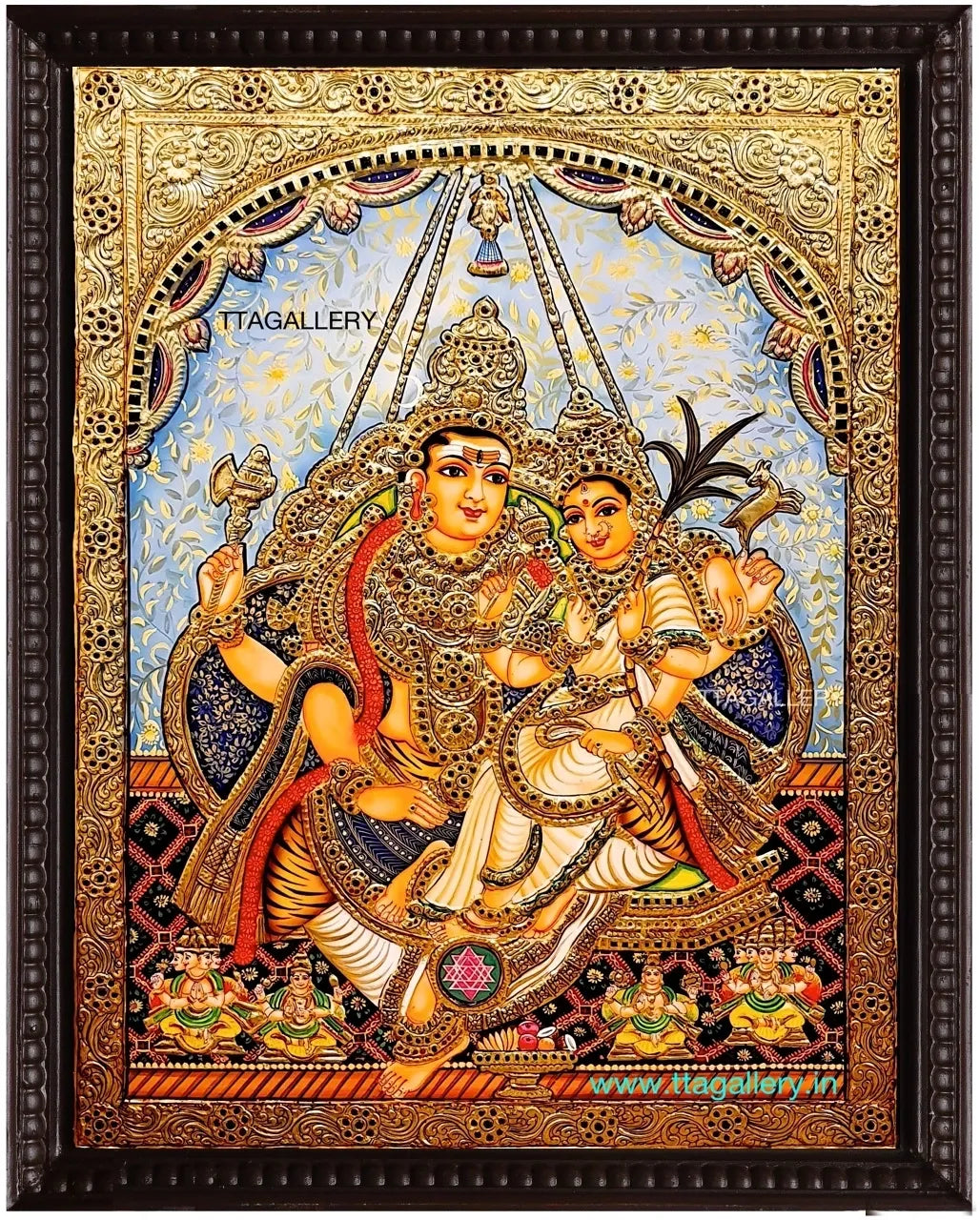 Soundarya Lahari Tanjore Painting