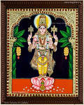 Satya Narayanan Lotus Tanjore Painting