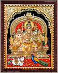 Shivan Family Tanjore Painting