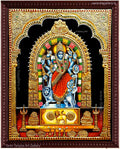 Sri Durgai Amman Ammankudi Tanjore Painting