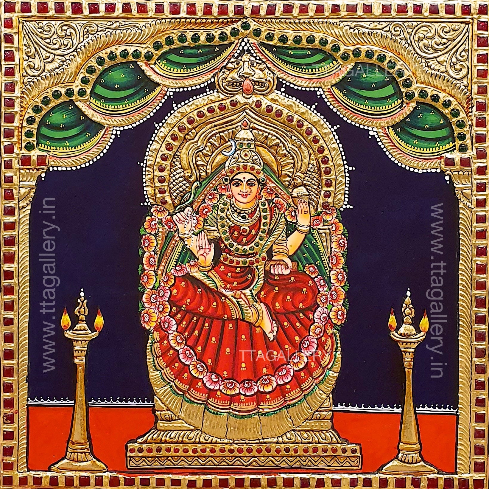 Sringeri Sharada Tanjore Painting