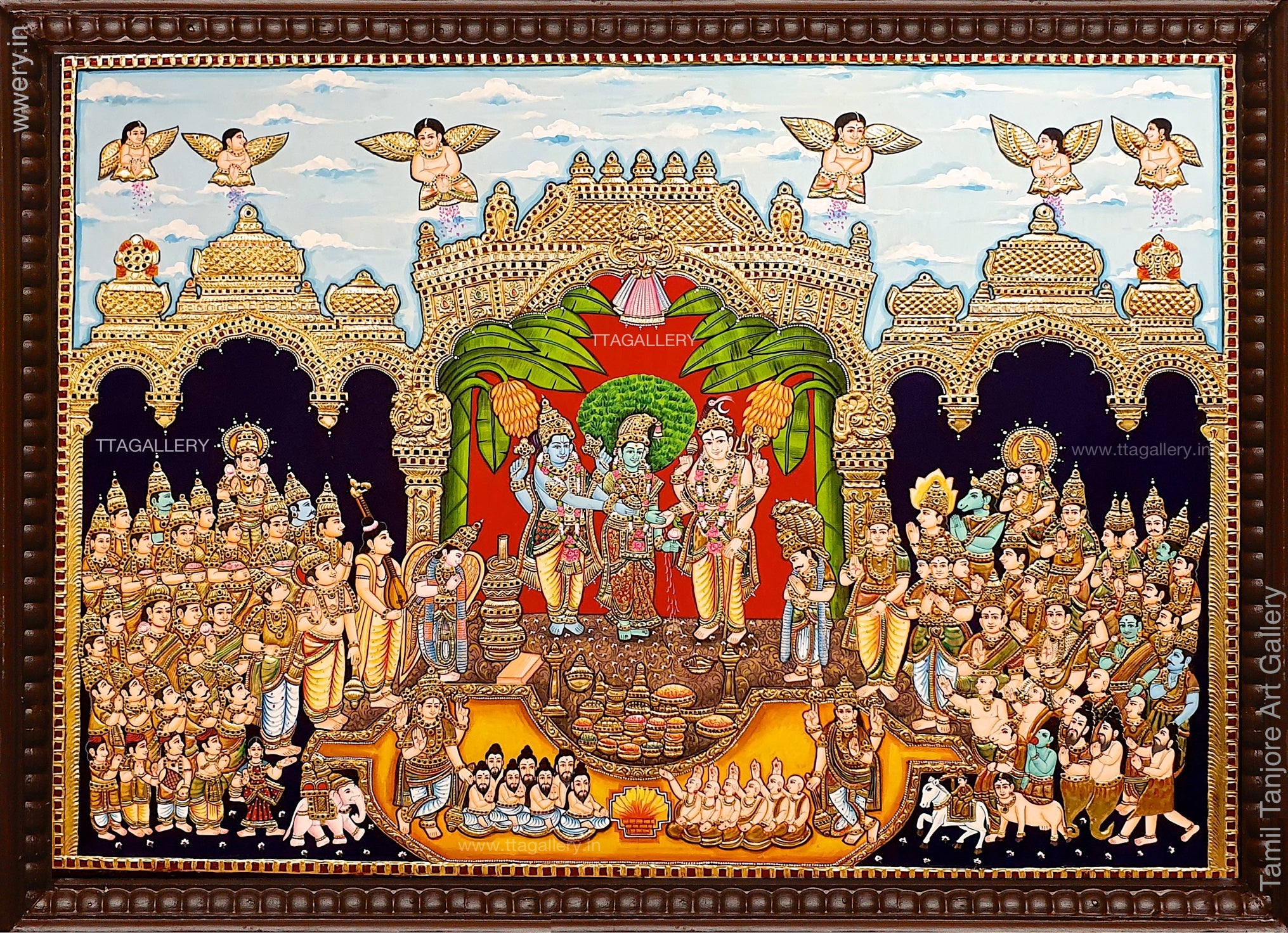 Srinivasa Kalyanam Tanjore Painting