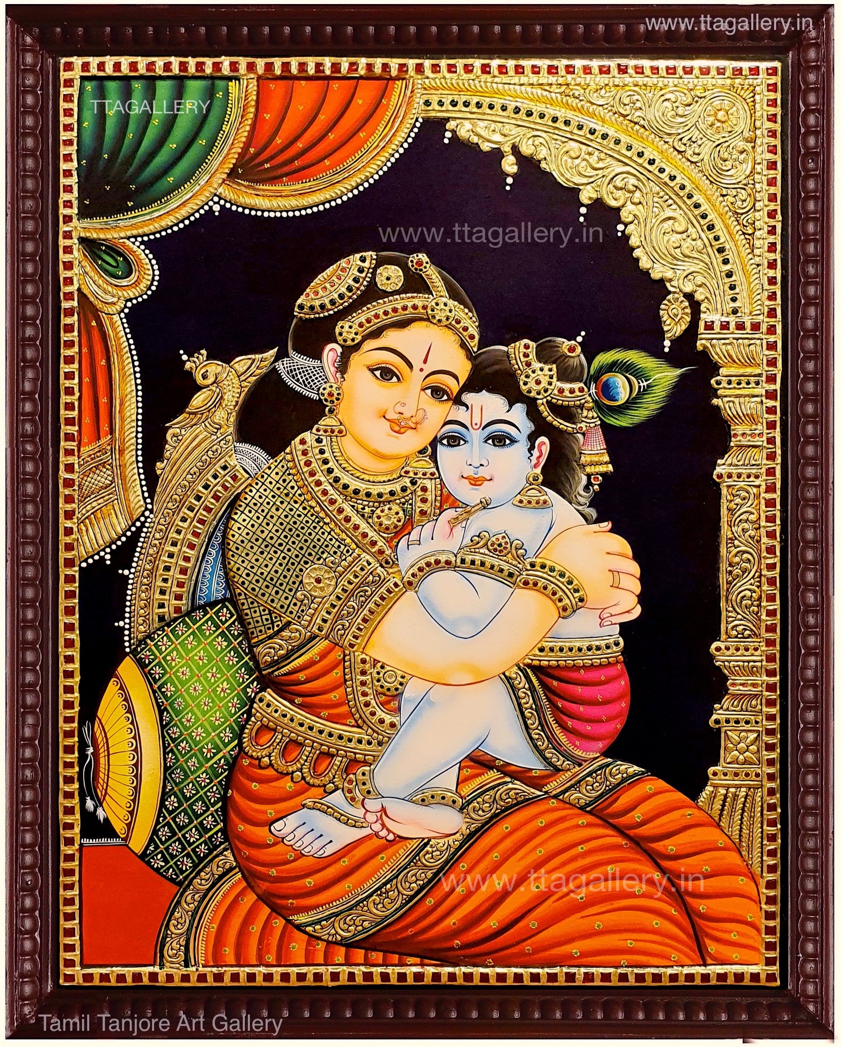 Yashoda Krishna Tanjore Painting