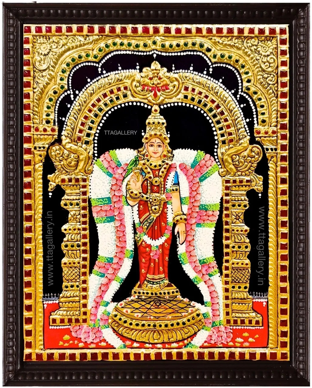 Mangadu Amman Tanjore Painting