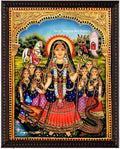 Khodiyar Maa with 6 wife Traditional Tanjore Painting
