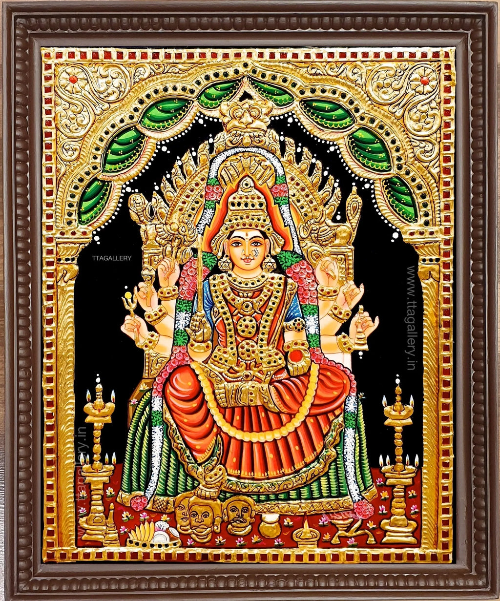 Samayapuram Mari Amman Tanjore Painting