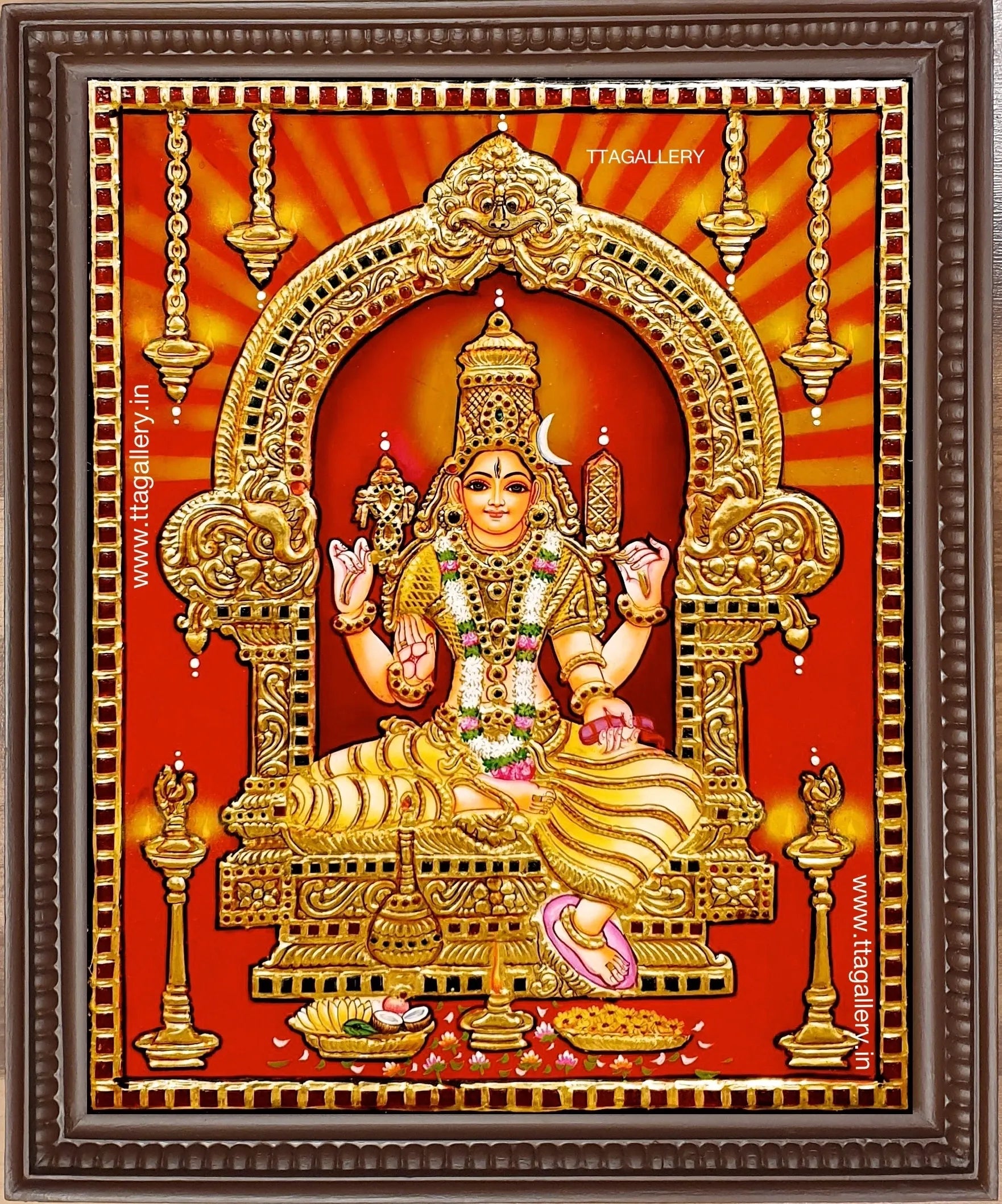 Baglamukhi Tanjore Painting