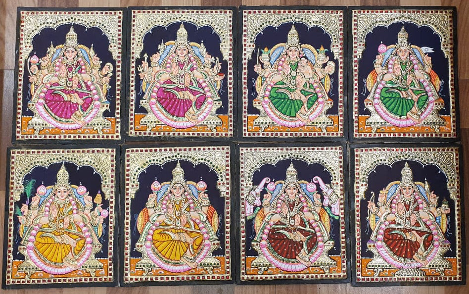 Ashta Lakshmi Set 8 Tanjore Painting