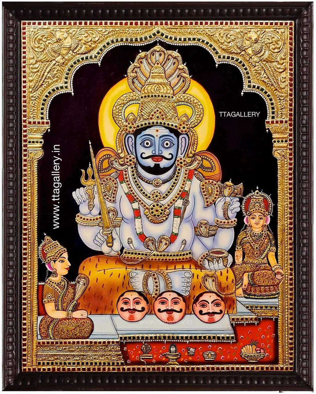 Mallana Swamy Traditional Tanjore Painting