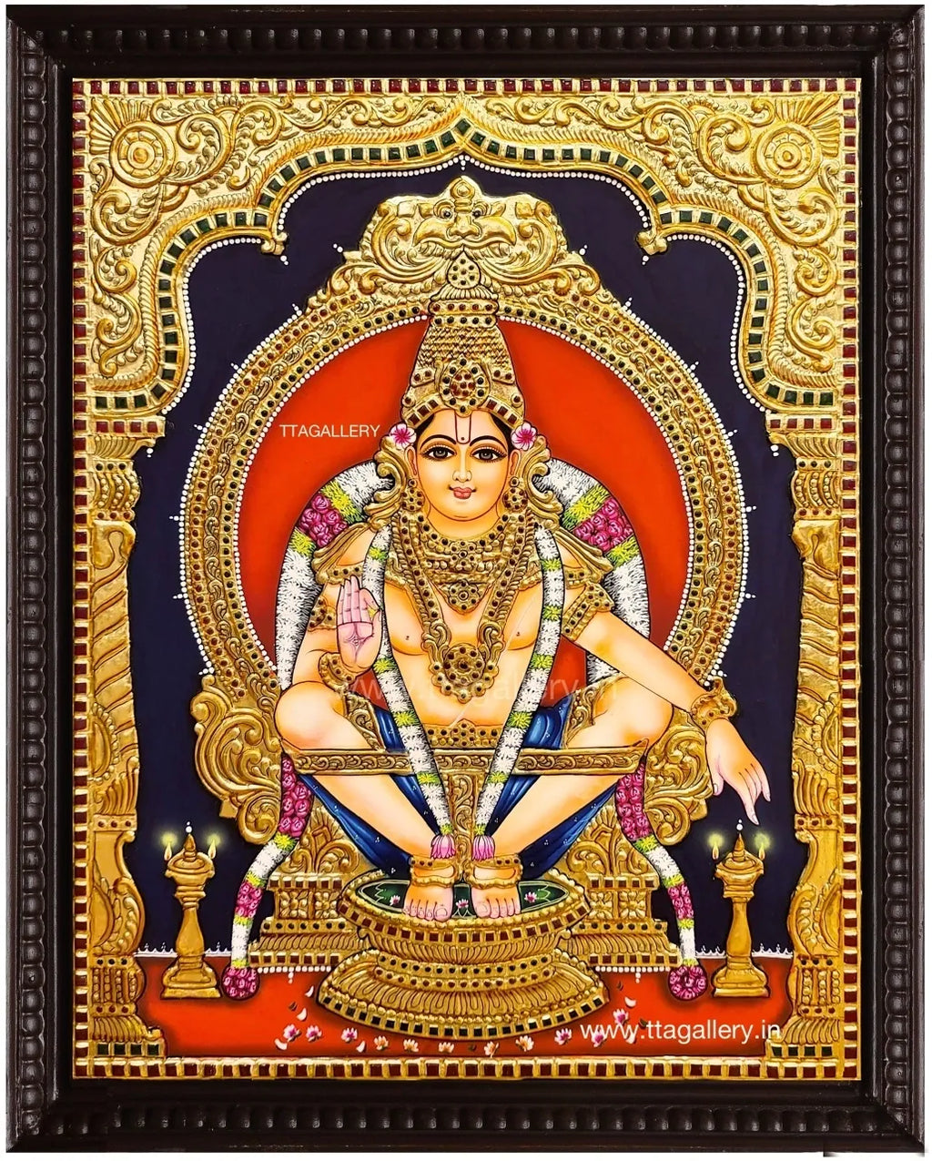 Ayyapan Traditional Tanjore Painting
