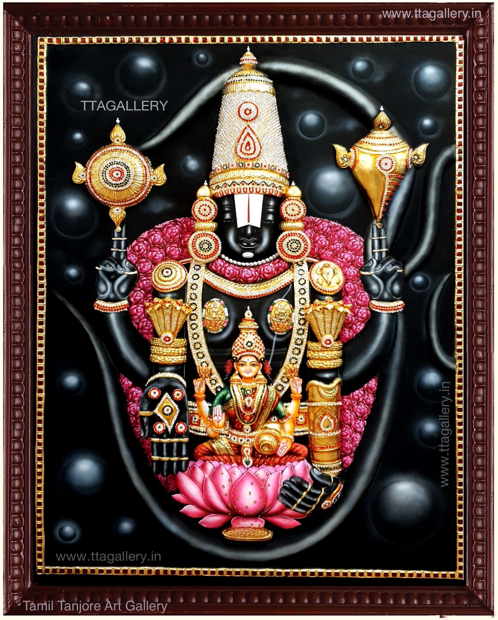 3D Balaji OM Embossed Tanjore Painting