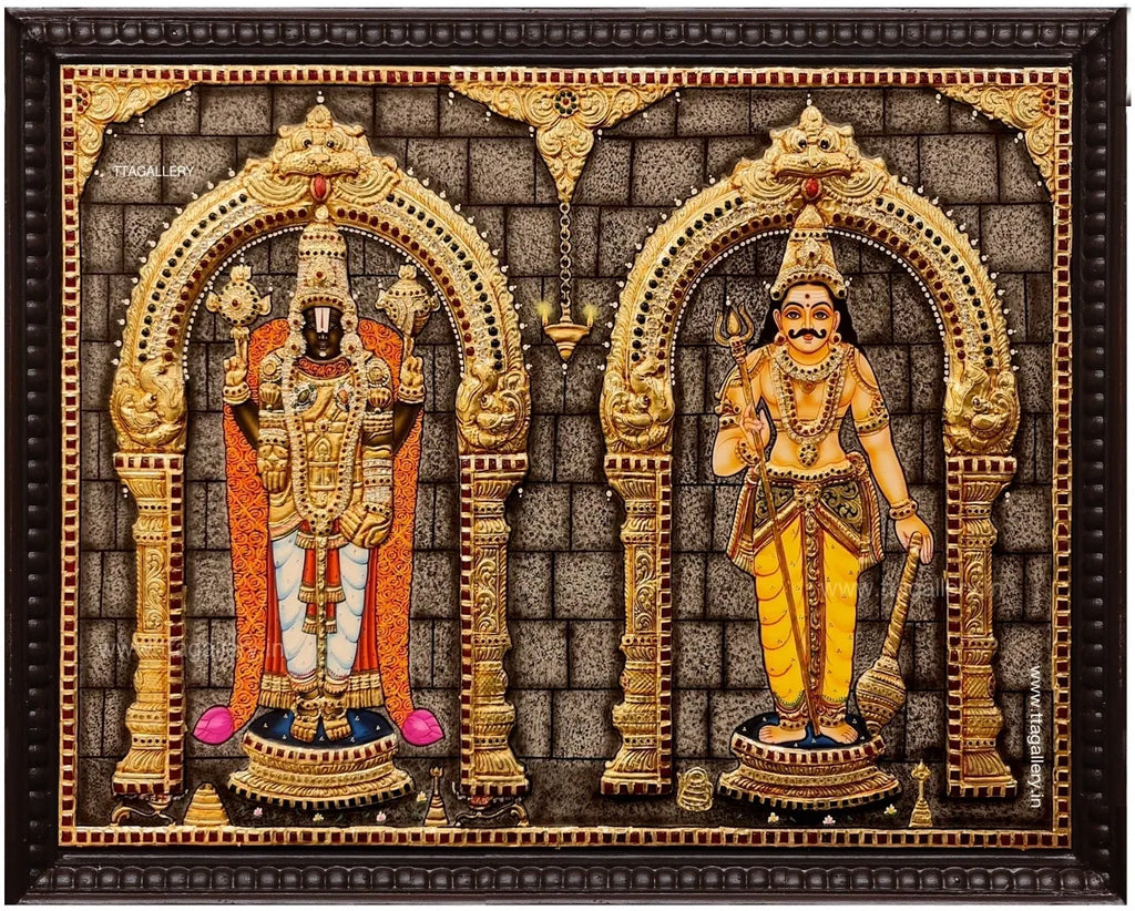 Balaji & Muneeswaran Semi Embossed Tanjore Painting
