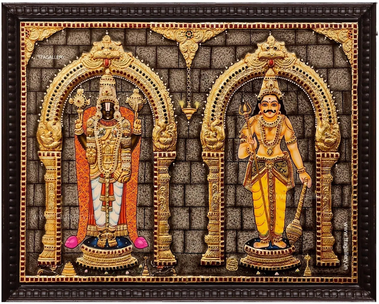 Balaji & Muneeswaran Semi Embossed Tanjore Painting